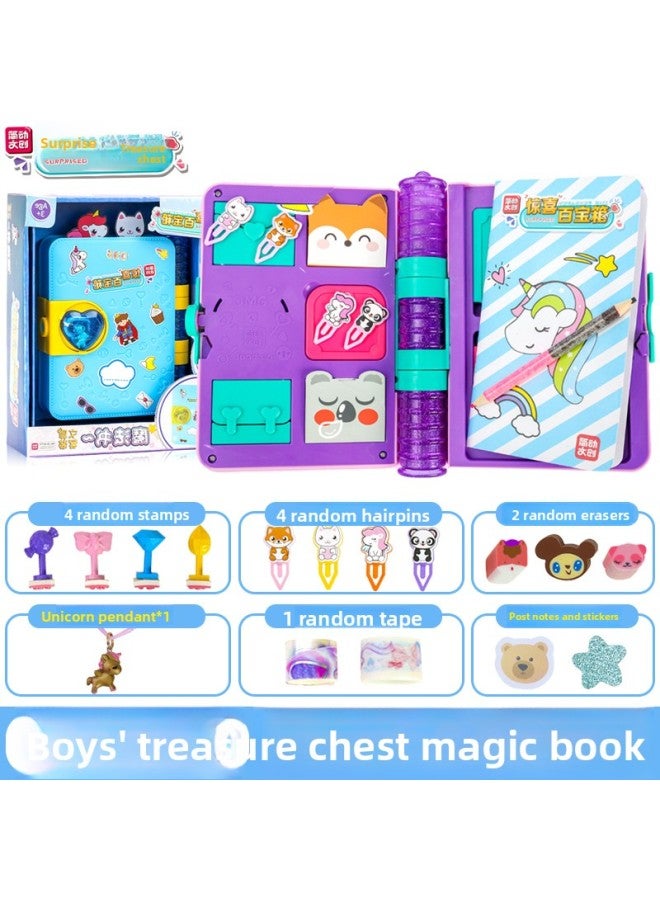 Surprise Treasure Box French Book Toy Stationery Set Learning Notebook Fantasy Blind Box for Boys and Girls